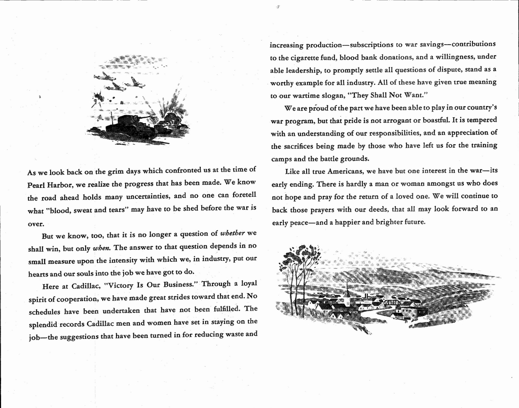 1943 Cadillac From Peace To War Booklet Page 6